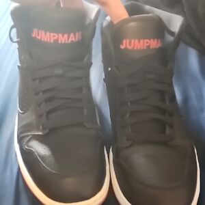 Jump Black and Red High-Top Sneakers
